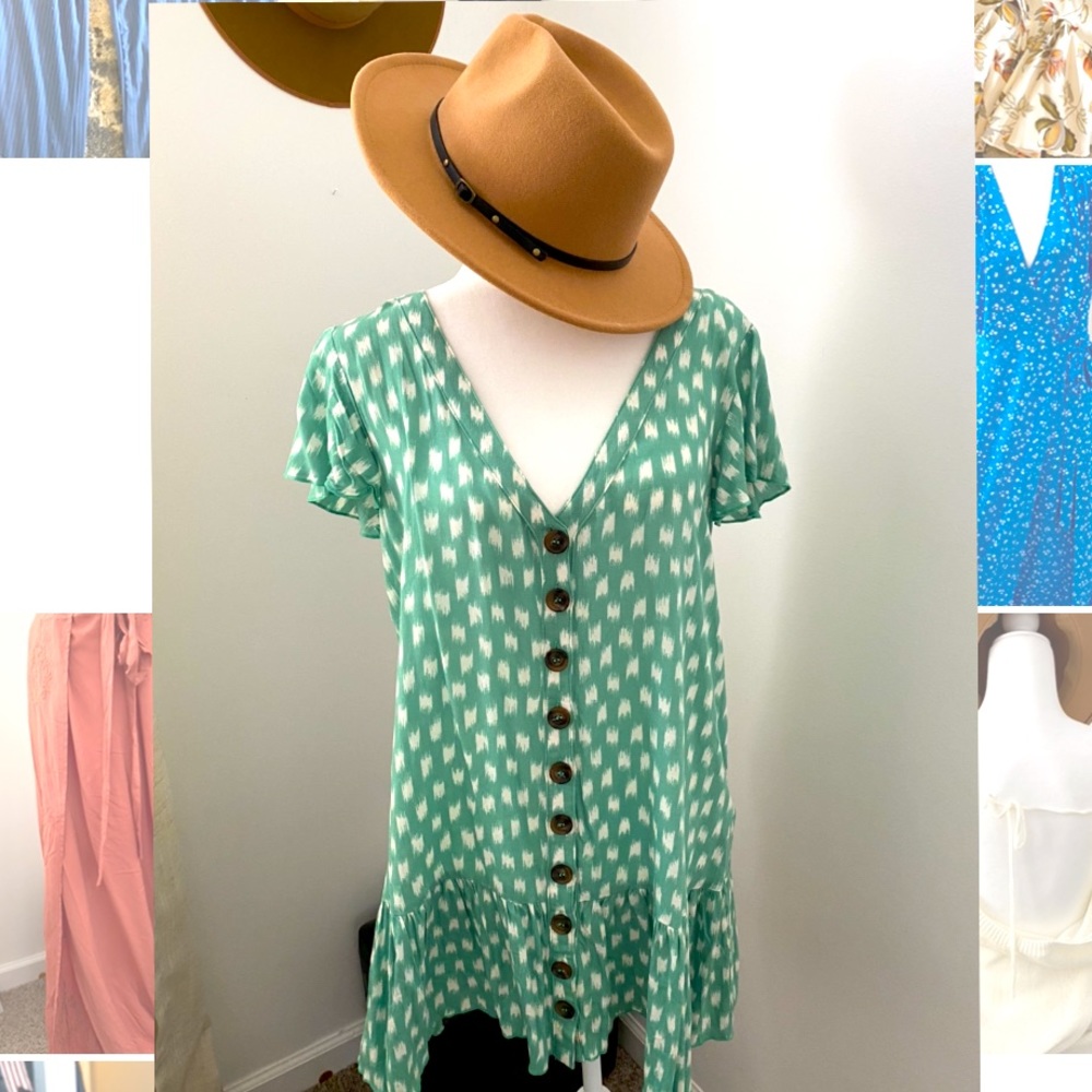 Green summer dress